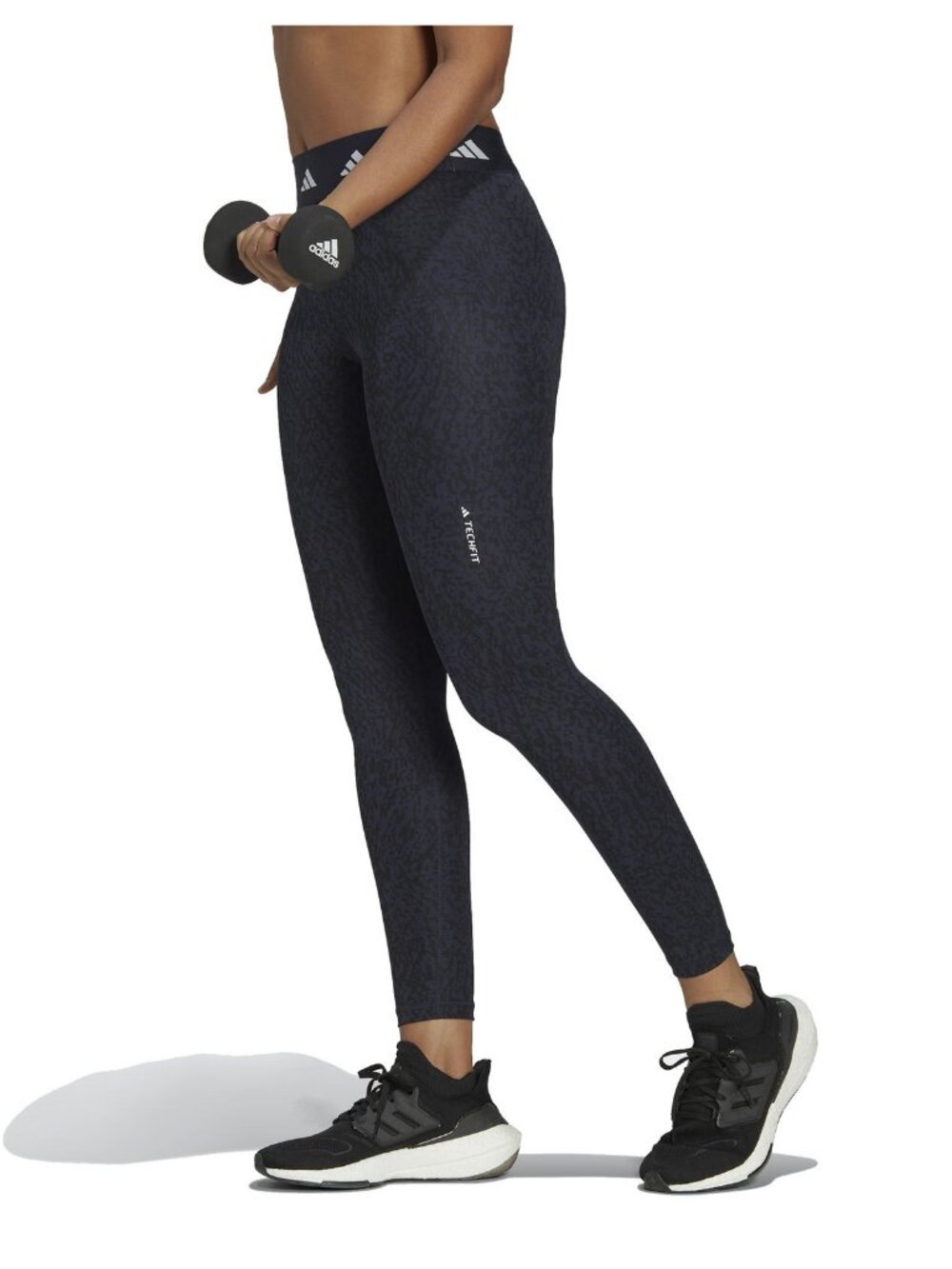 adidas Women's Pixeled Camo High Rise Aeroready Leggings Blue Small